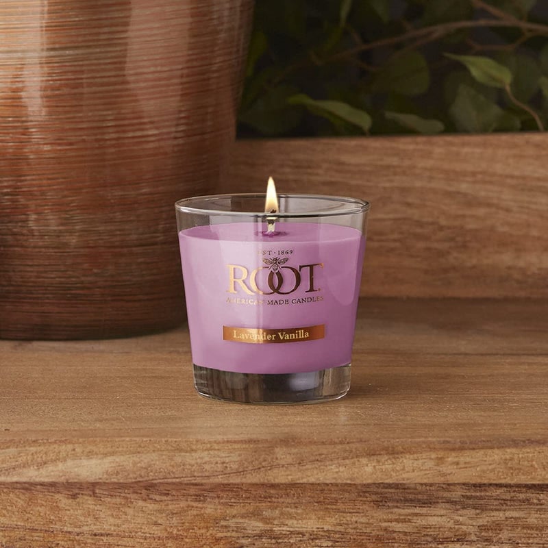Root Candles Scented Candles Honeycomb Veriglass Premium Handcrafted Beeswax Blend Candle, Small, Lavender Vanilla - Image 2